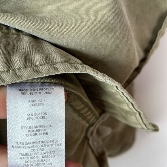 Joe’s Jeans Military THE SHIRT Button Down Green Cotton Blend Shirt - Picture 5 of 8